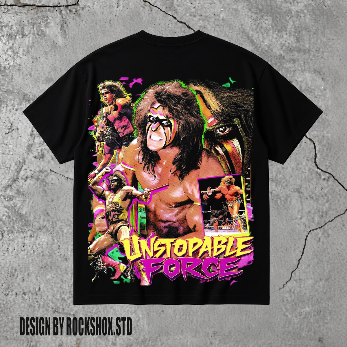 The Ultimate Warrior Unstopable Force WWE Wrestling T-Shirt