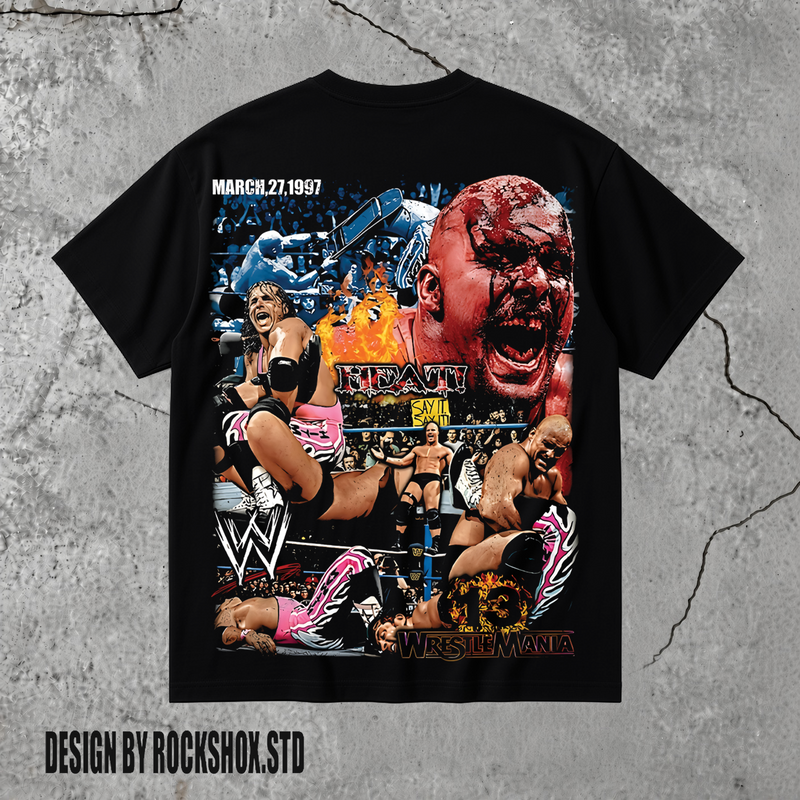 Bret Hart vs Stone Cold WWE Wrestling T-Shirt
