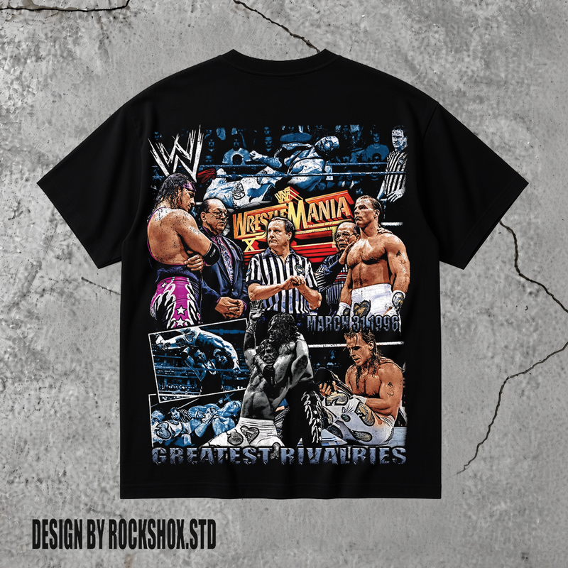 Shawn Michaels vs Bret Hart Wrestle Mania 17 WWE Wrestling T-Shirt