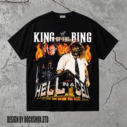 Undertaker vs Mankind Hell in a Cell King of the Ring WWE Wrestling T-Shirt
