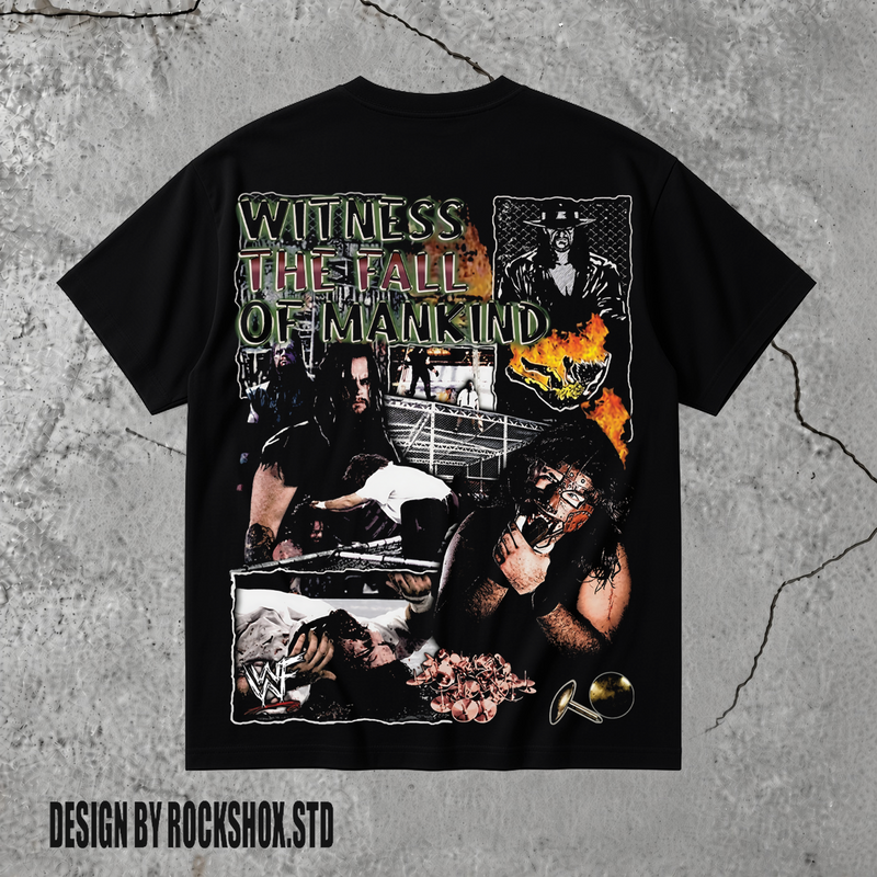 Undertaker vs Mankind Hell in a Cell King of the Ring WWE Wrestling T-Shirt