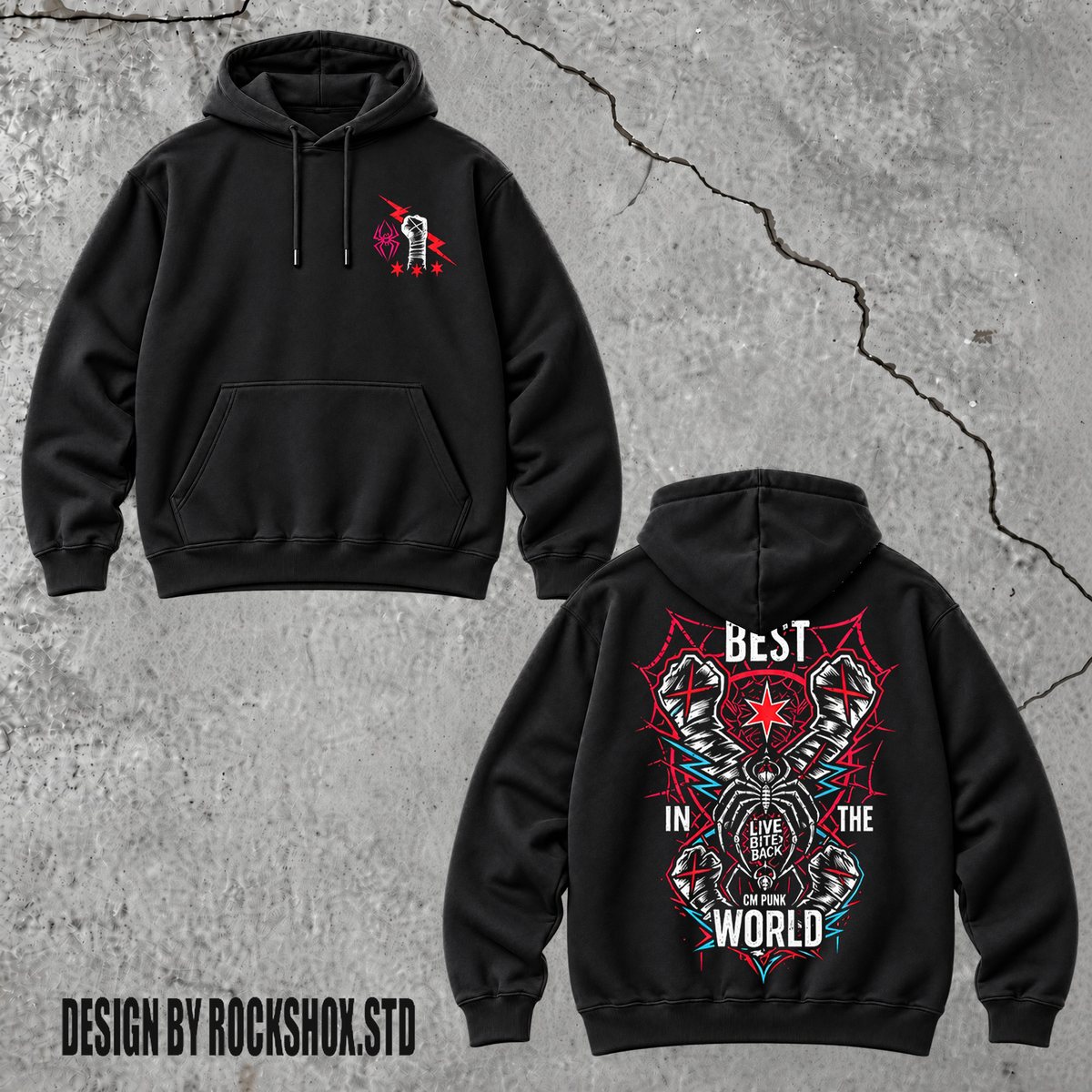 Aj Lee & Cm Punk WWE Hoodie
