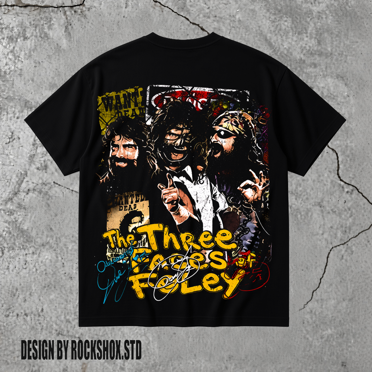Mick Foley Mankind Three Faces of Foley WWE T-Shirt
