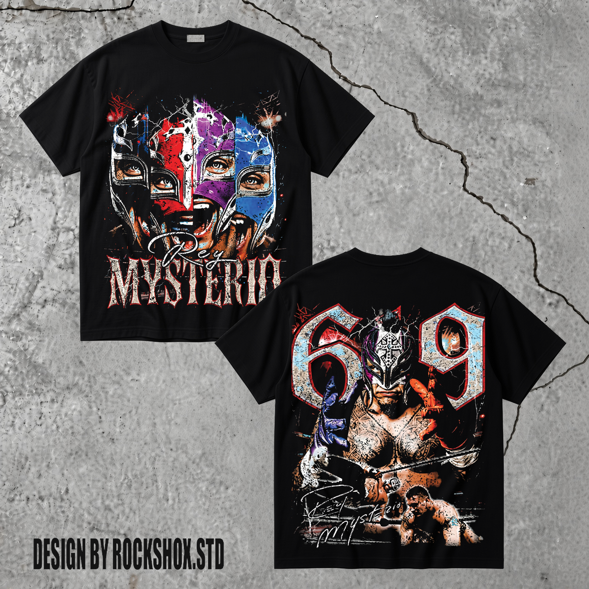 La Lagartija Verde Rey Mysterio 619 WWE Wrestling T-Shirt