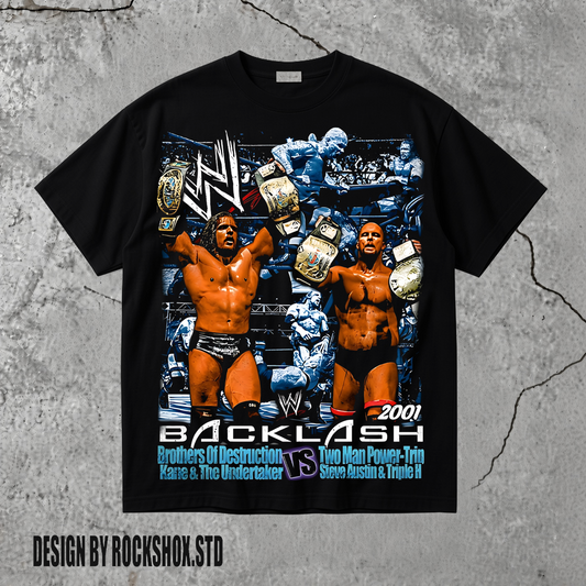 WWE Backlash 2001  Wrestling T-Shirt