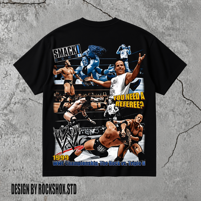 Triple H vs The Rock Wrestling WWE T-Shirt