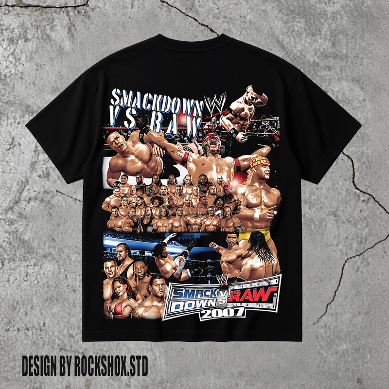 SmackDown vs Raw 2007 WWE Wrestling T-Shirt