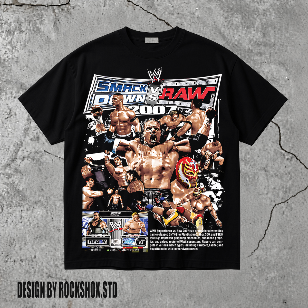 SmackDown vs Raw 2007 WWE Wrestling T-Shirt