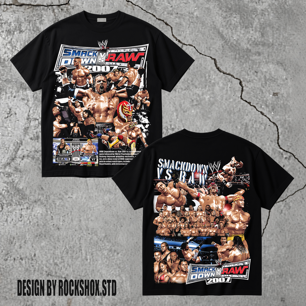 SmackDown vs Raw 2007 WWE Wrestling T-Shirt